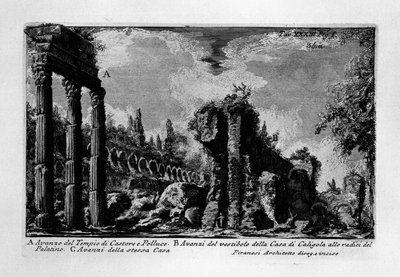 Tempel der Castor und Pollux, Rom von Giovanni Battista Piranesi